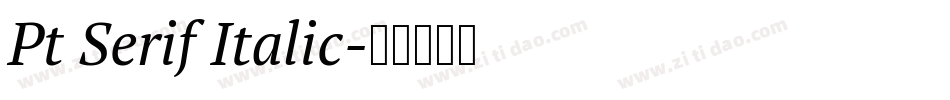 Pt Serif Italic字体转换